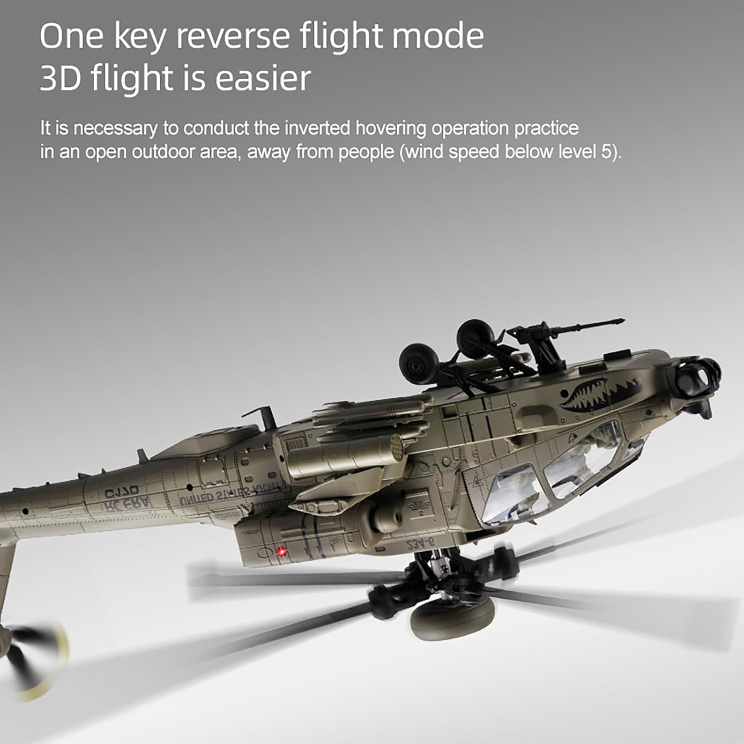 Rc Helicopter Large - 310MM 6CH C170 AH-64D Remote Control