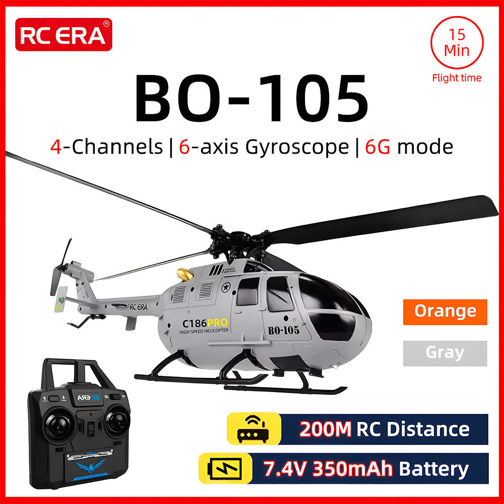 Rc Helicopter Gyro - RC ERA BO-105 Helicopter 1:48 Scale