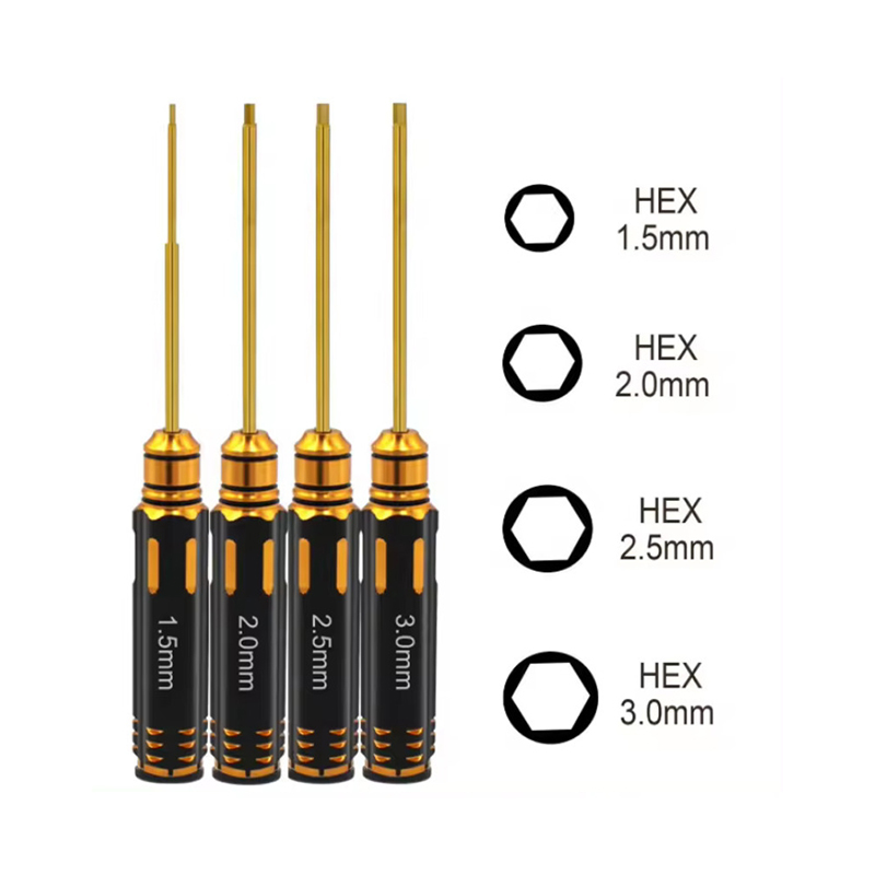 Rc Helicopter Tool Kit - 4pcs Hex Screw Driver Set Titanium