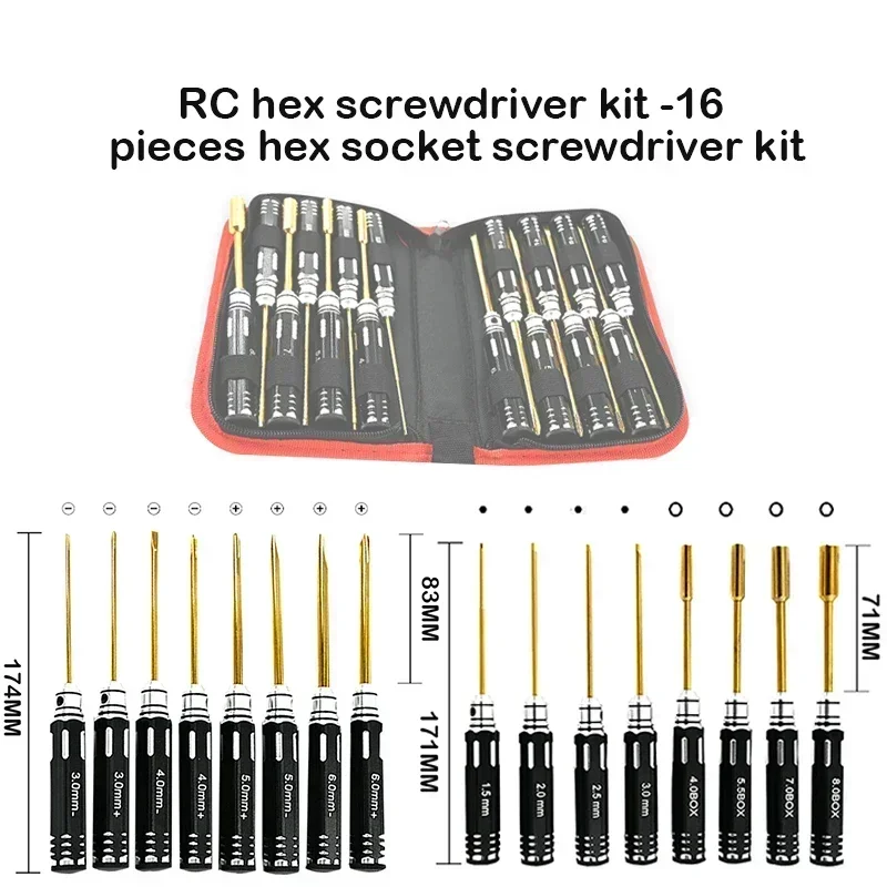 Rc Helicopter Tool Kit - RC Hex Driver Set - 16pcs