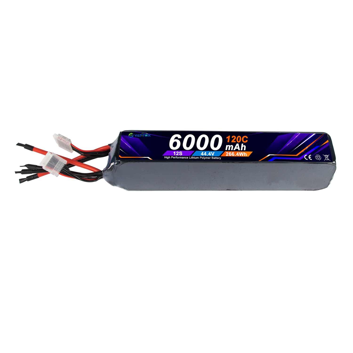 Yattox 12S 6000mAh 120C 100%LC - Rc Helicopter Large recension och pris