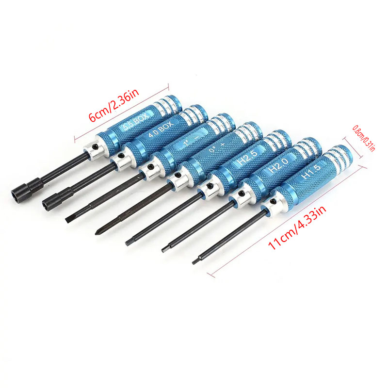 7Pcs 1.5 2.0 2.5mm RC Hex Driv - Rc Helicopter Tool Kit recension och pris