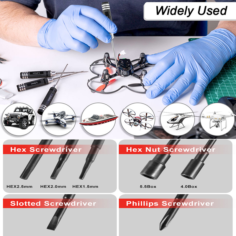 7Pcs 1.5 2.0 2.5mm RC Hex Driv - Rc Helicopter Tool Kit recension och pris