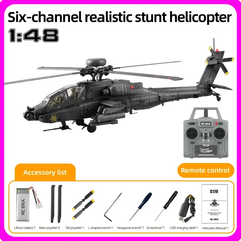 New In Stock Rc Era Ah-64d Apa - Rc Helicopter Single Rotor recension och pris