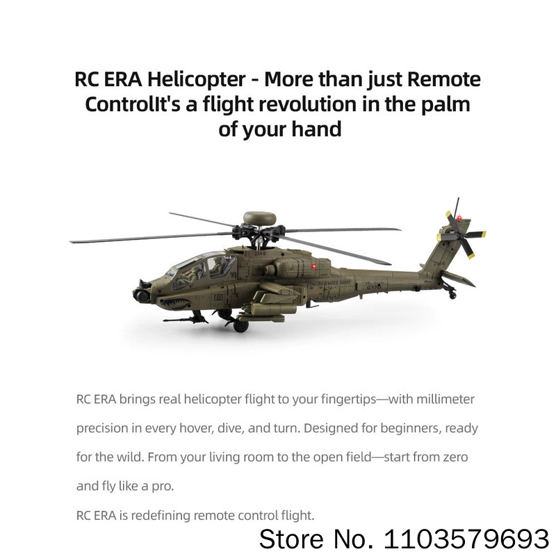 Rc Era Rc Helicopter Ah 64d Ap - Rc Helicopter Single Rotor recension och pris