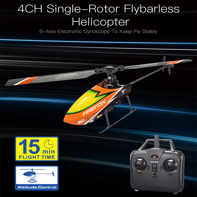 Single-Rotor Flybarless RC Hel - Rc Helicopter Single Rotor recension och pris