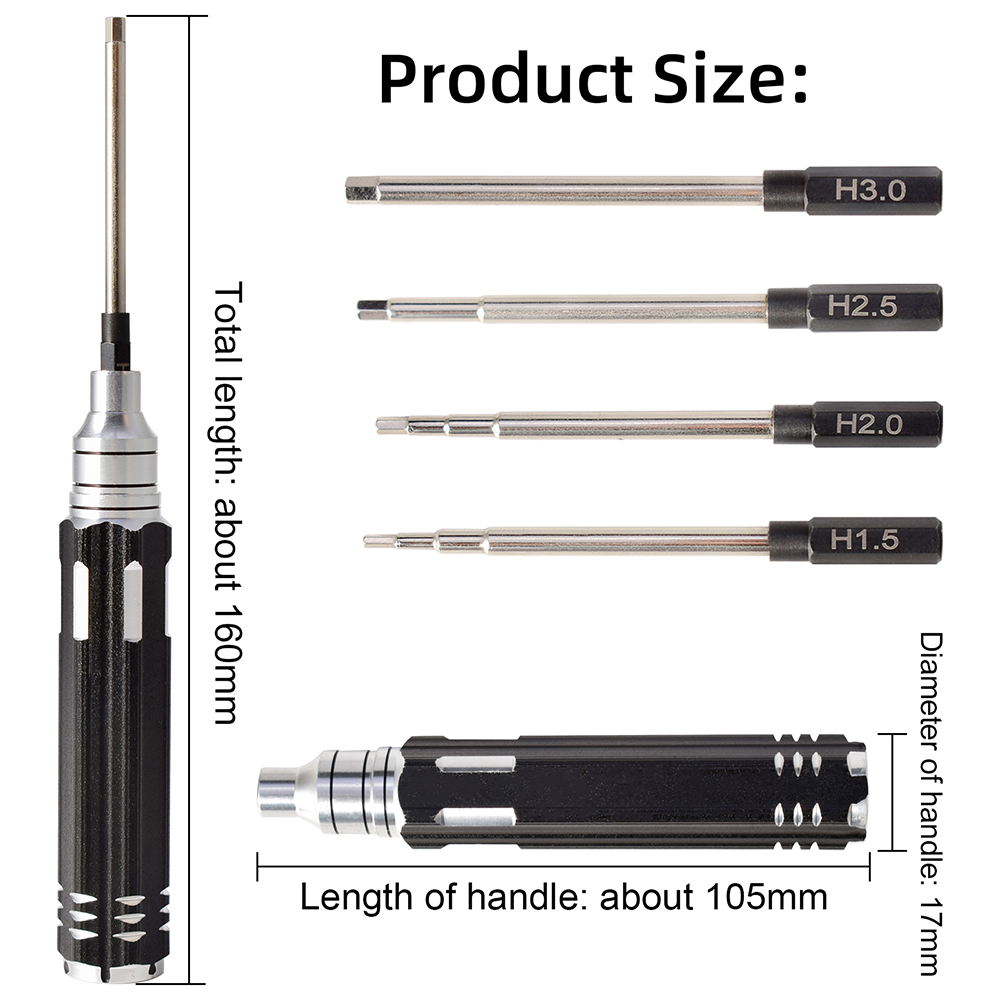 4 in 1 1.5mm 2.0mm 2.5mm 3.0mm - Rc Helicopter Tool Kit recension och pris