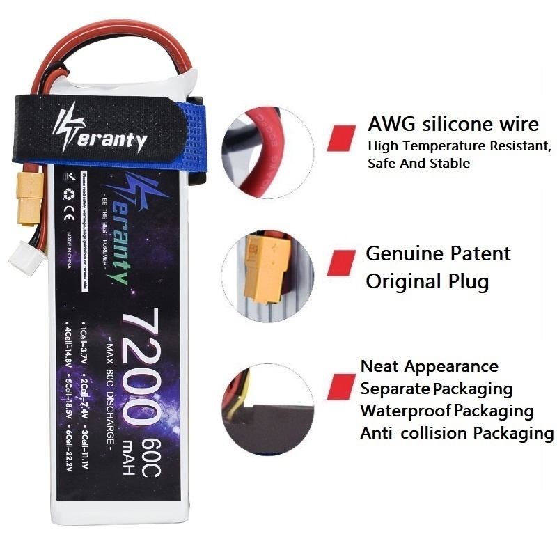 Upgrade 7200MAH 7.4V 60C LiPo  - Rc Helicopter Coaxial recension och pris