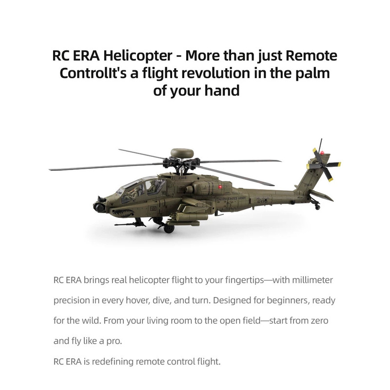 Rc Era C170 Ah 64d Apache Rc H - Rc Helicopter Single Rotor recension och pris