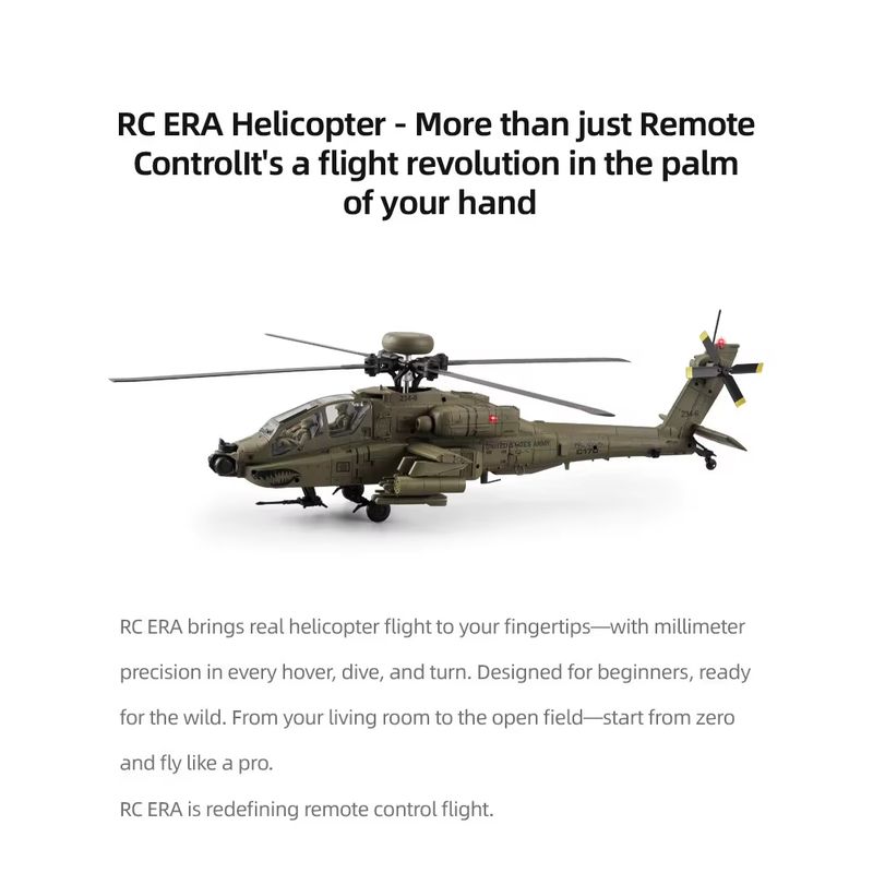New In Stock RC Era Ah-64d Apa - Rc Helicopter Single Rotor recension och pris